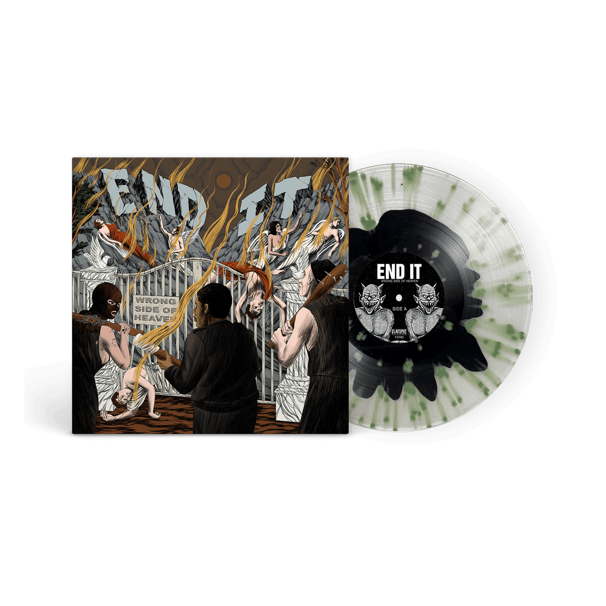 Wrong Side of Heaven 12" Vinyl - Black in Ultraclear w/ Olive Green Splatter