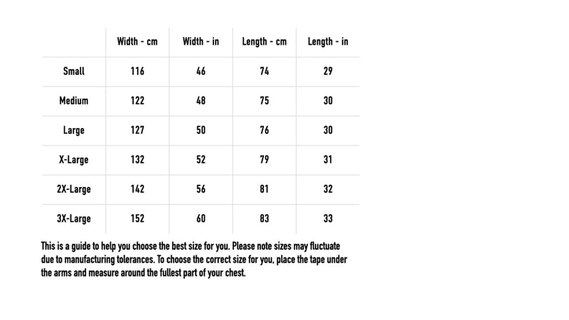 Size chart for Flatspot Realtree Soccer Jersey